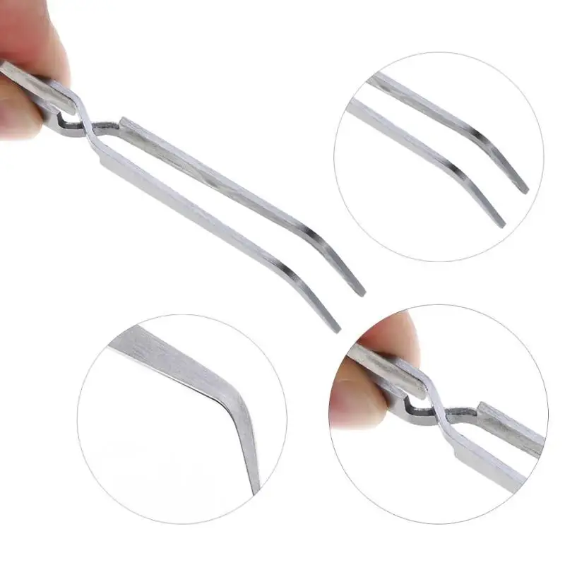 1pc Nail Art Shaping Tweezers Multifunction Cross Clip Manicure Tools for Acrylic UV Gel Pinchers Stainless Steel | Красота и