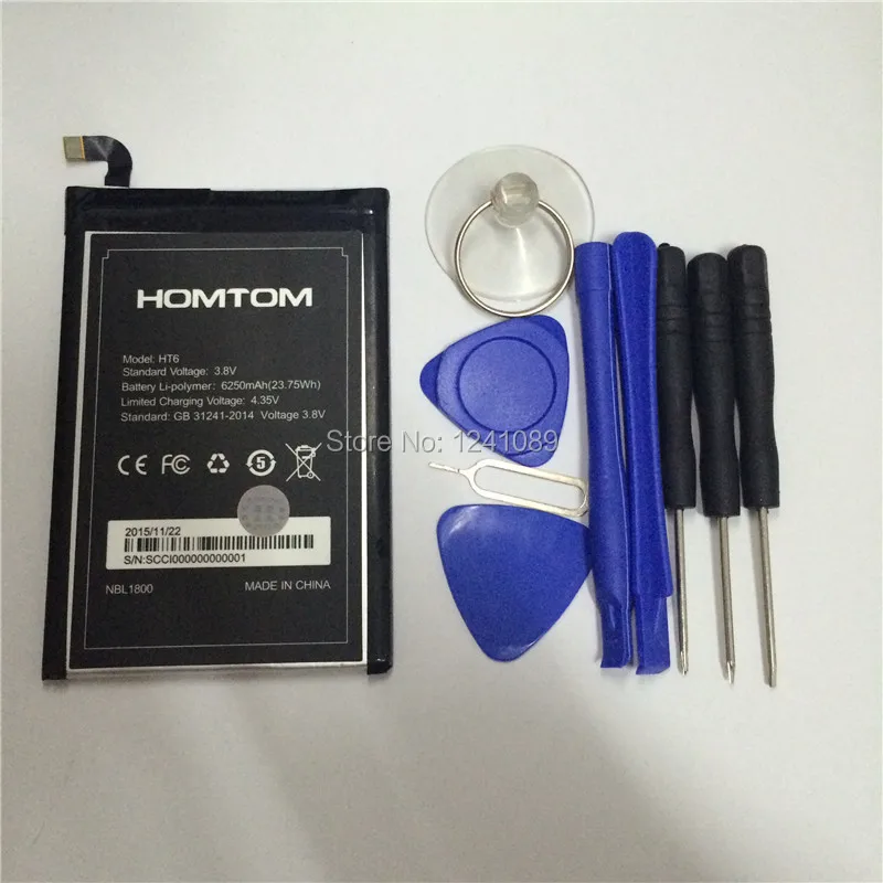 2 шт./лот для HOMTOM HT6 T6 батарея 6250 мАч длительное время работы в режиме ожидания