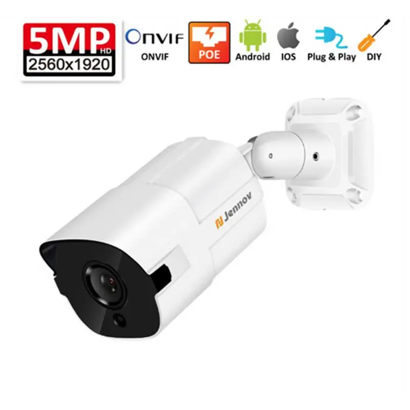 Автомобильная Dvr камера 5MP H.265 IP66 120dB WDR PoE сетевая 2560x1920 ночное видение до 80 м (262 ')