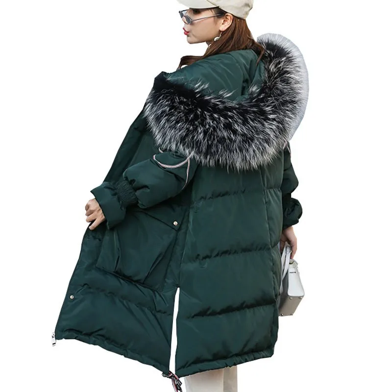 Зимняя длинная пуховая куртка для женщин новинка 2019 модное тонкое светильник кое
