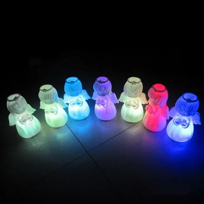 Мультфильм милый ангел девушка цвет светодио дный изменение LED ночь ful свет форма