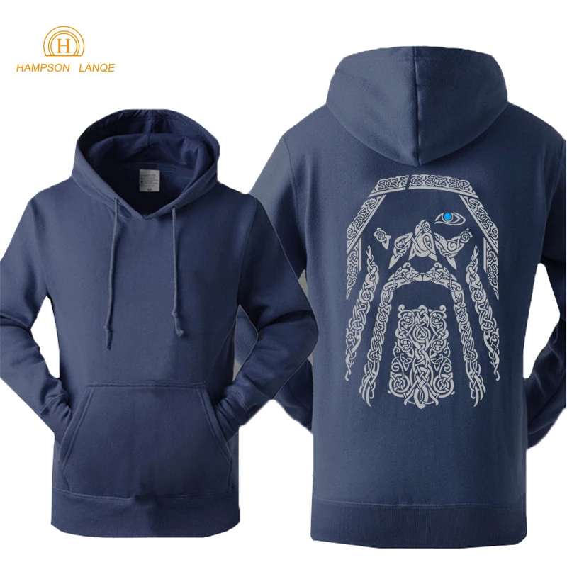 Odin Викинги Мода с капюшоном Для мужчин 2018 Демисезонный свитшоты Харадзюку