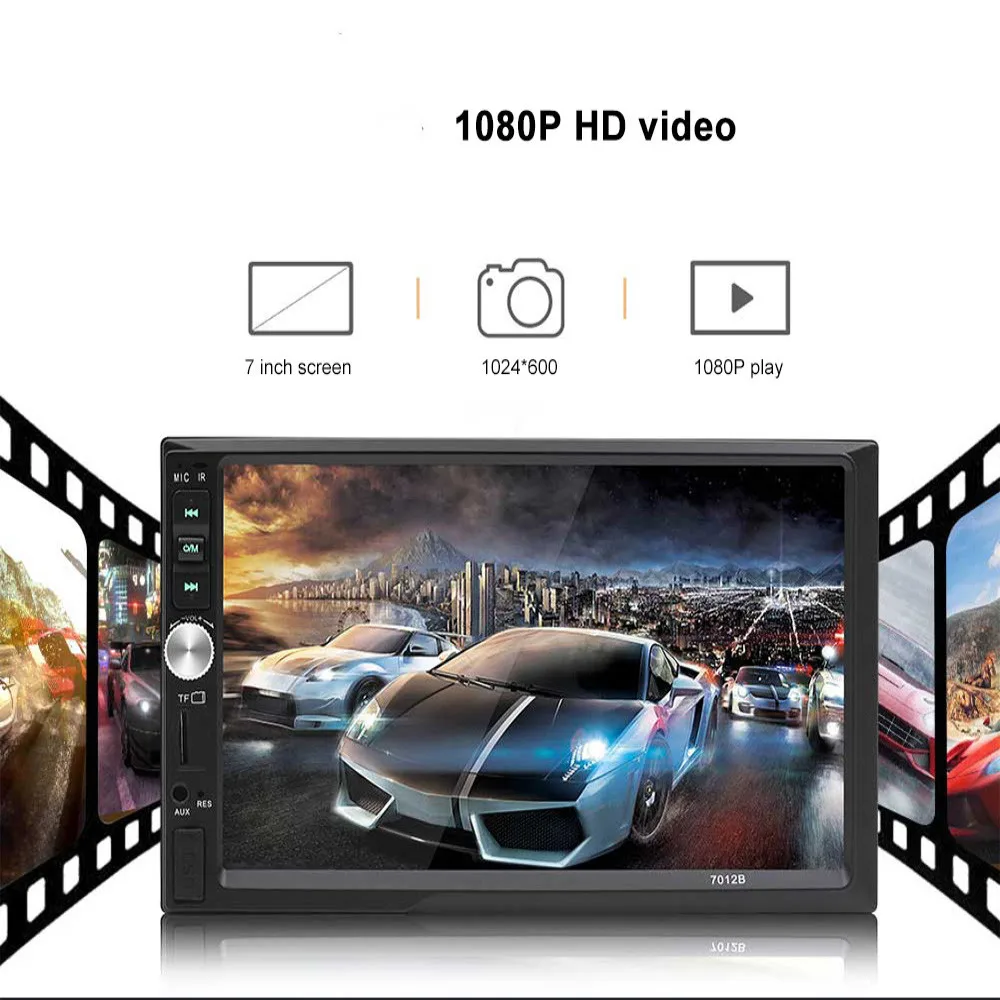7012B Автомобильный мультимедийный MP5 плеер 7 дюймов Android HD dvd-плеер радио Bluetooth с