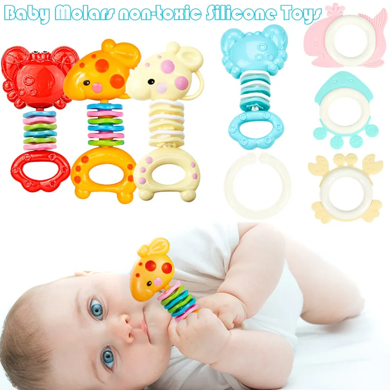 Безопасные детские погремушки прорезыватель игрушка Gutta Molar Bars кусающие