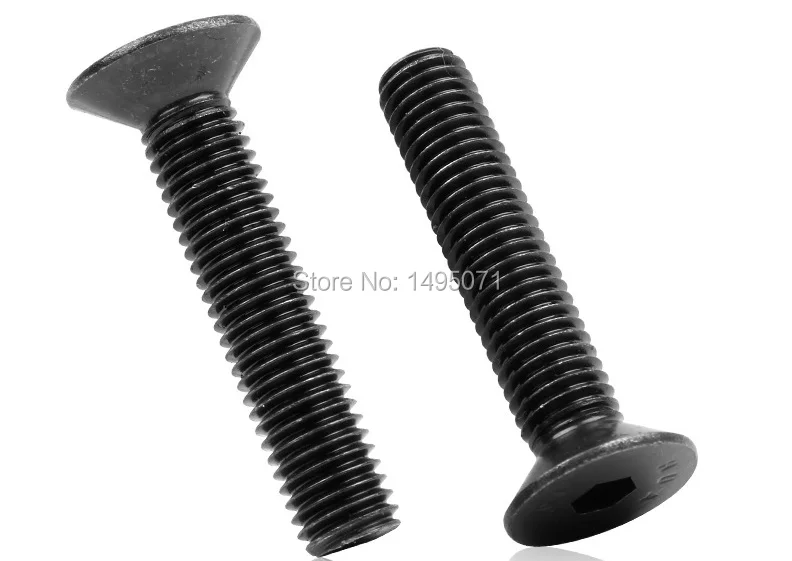 2 10 шт./лот DIN7991 Metric M8 Black Grade 9 потайная плоская головка из легированной стали