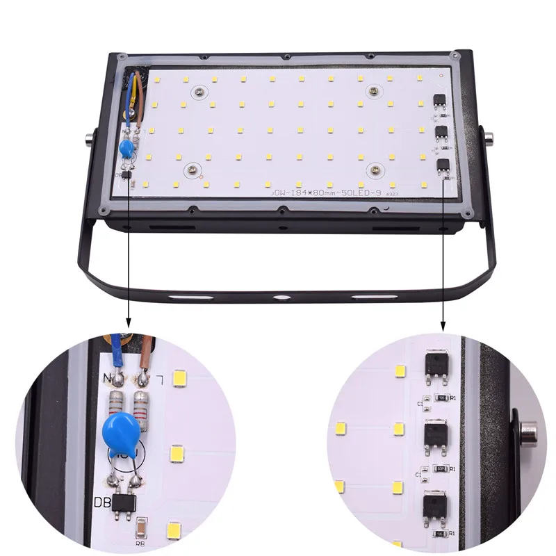 AC185-265V 50 Вт супер яркий светодиодный прожектор светильник 2835SMD открытый Водонепроницаемый IP65 Безопасности Светильник s для сада склад парковка на улице