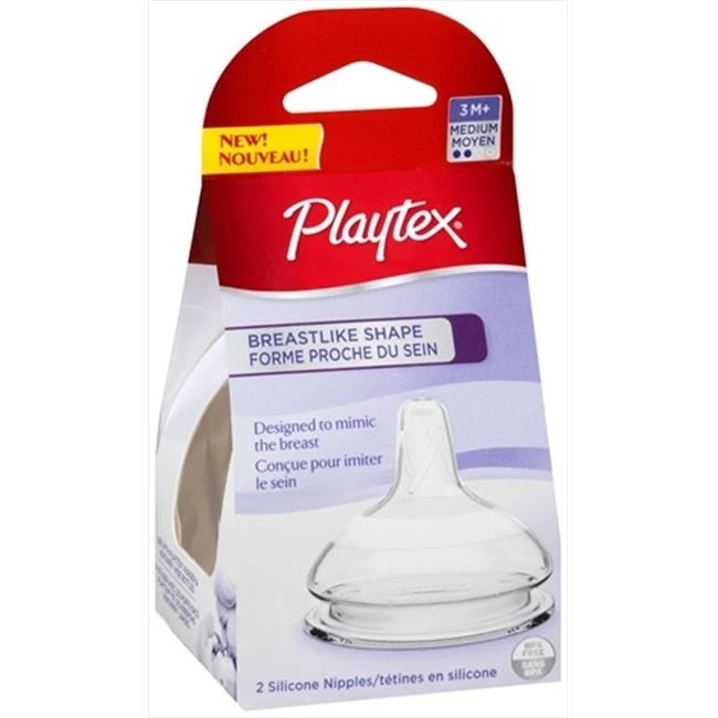 Playtex Breast-Like Nipple Medium Flow Pack - 2 | Мать и ребенок