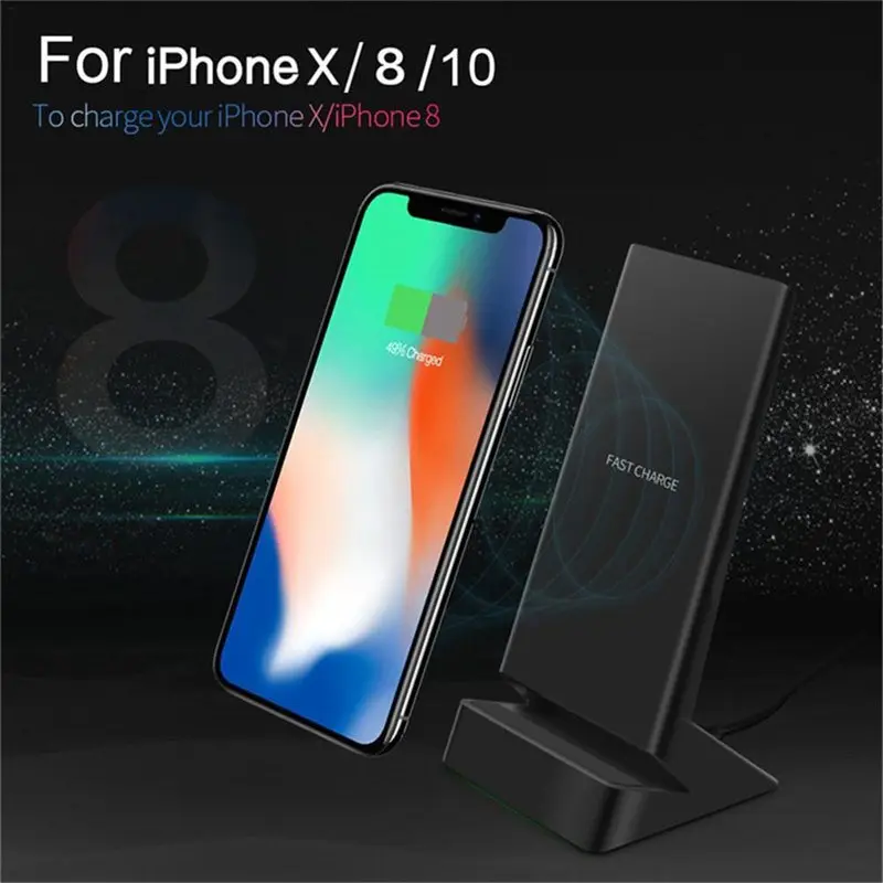 Qi Fast Charging Wireless W9 Quick Stand 2.0 5V/2A 9V/1.67A For Iphone 8 10 X Samsung S6 S7 S8 S8+ | Электроника