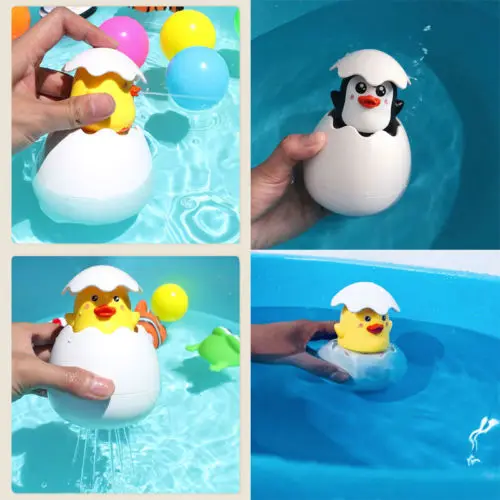 Детская игрушка для купания пингвин яйцо спрей воды разбрызгиватель душ