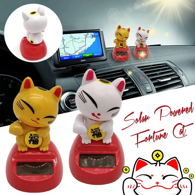 

Lovely Solar Power Cat Interior Ornament Home Decor for Kids Toy Birthday Gift
