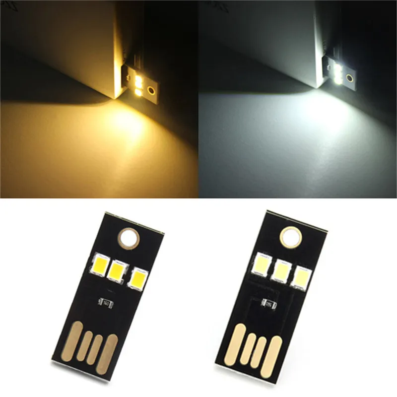 CLAITE 0 2 Вт белый/теплый белый Мини USB Мобильный мощный светильник для кемпинга
