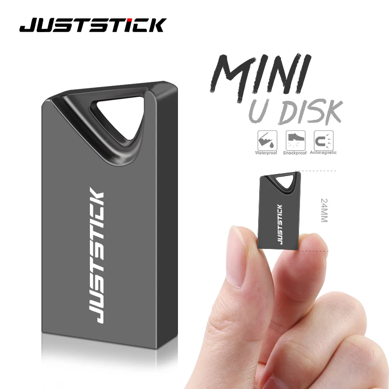 JUSTSTICK высокоскоростной металлический миниатюрный USB флеш-накопитель Drive 16 ГБ 32 64