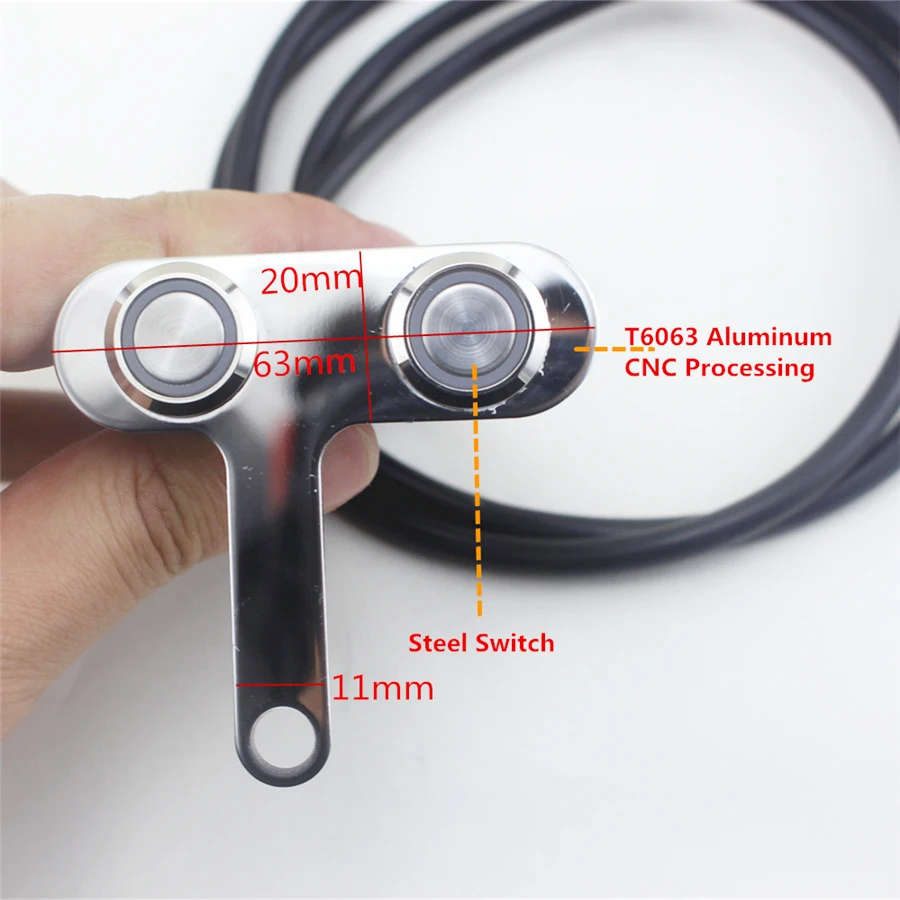 Motorcycle Handlebar Switch Blue LED Adjustable ON/OFF Dual Buttons Manual-return Lock Waterproof Aluminum Alloy | Автомобили и