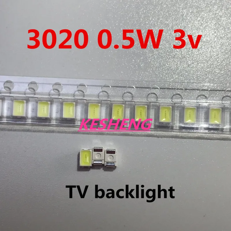 100 шт. EVERLIGHT светодиодная подсветка 0 5 Вт 3 в 3020 3021 3022 холодный белый ЖК экран с