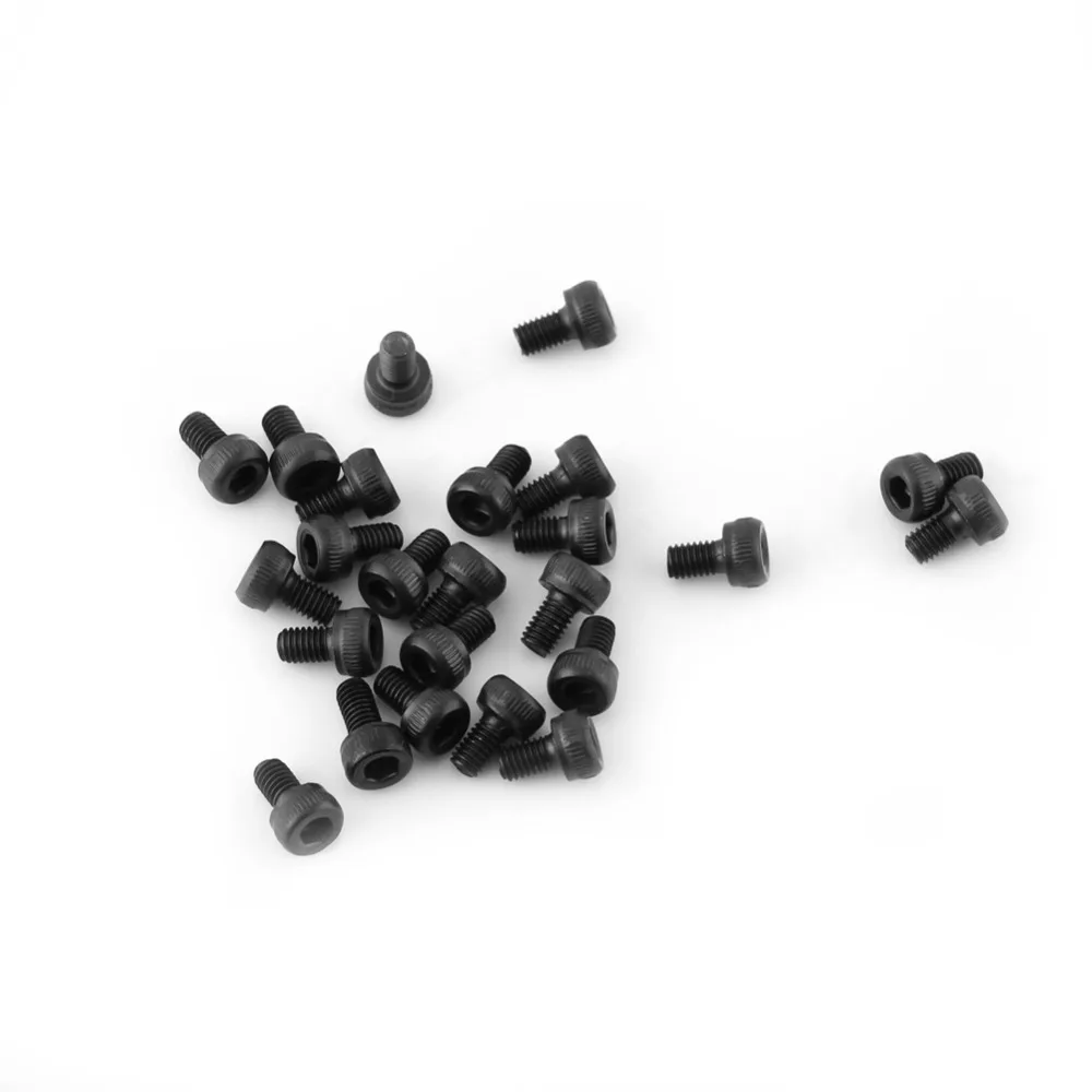 24Pcs/Lot M3 Fully Threaded Hex Socket Screws Cap Head Bolt Screw Set Fastener Repair Tool Accessory Black | Обустройство дома