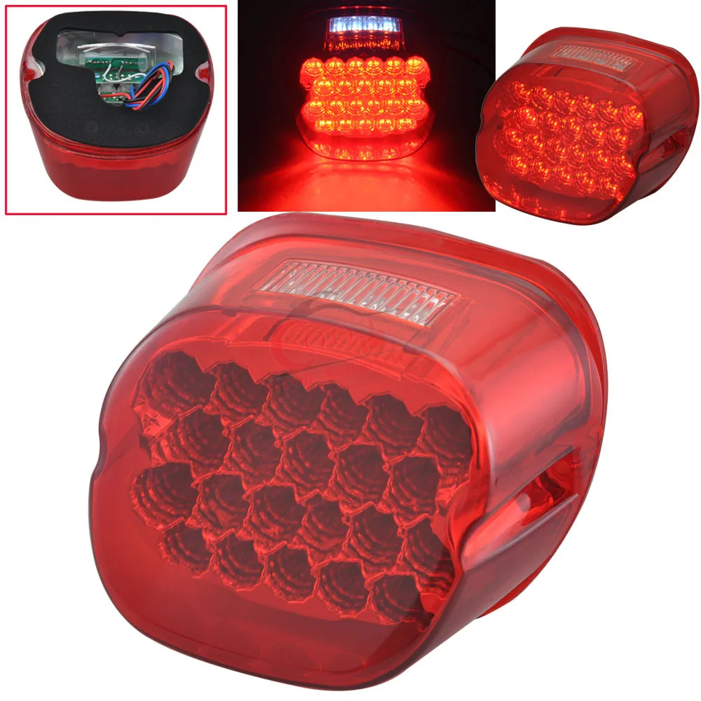 

Красный дым задний стоп светильник мотоцикла подходит для Harley Dyan Softail Sportster XL FLH FX FLSTF FLSTSB FLHTC FXSTC