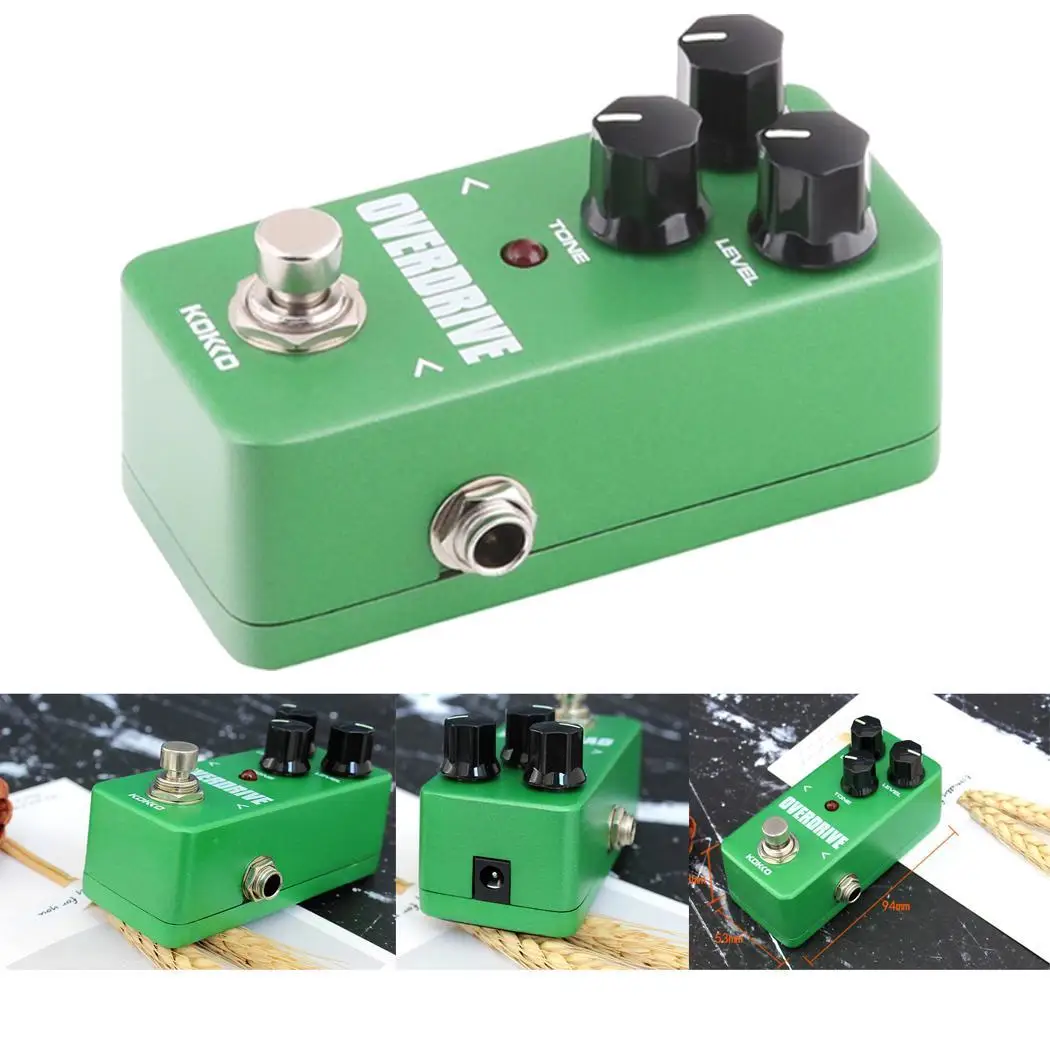 Kokko FOD3 портативный Overdrive электрогитары DC адаптер педаль эффектов квадратный
