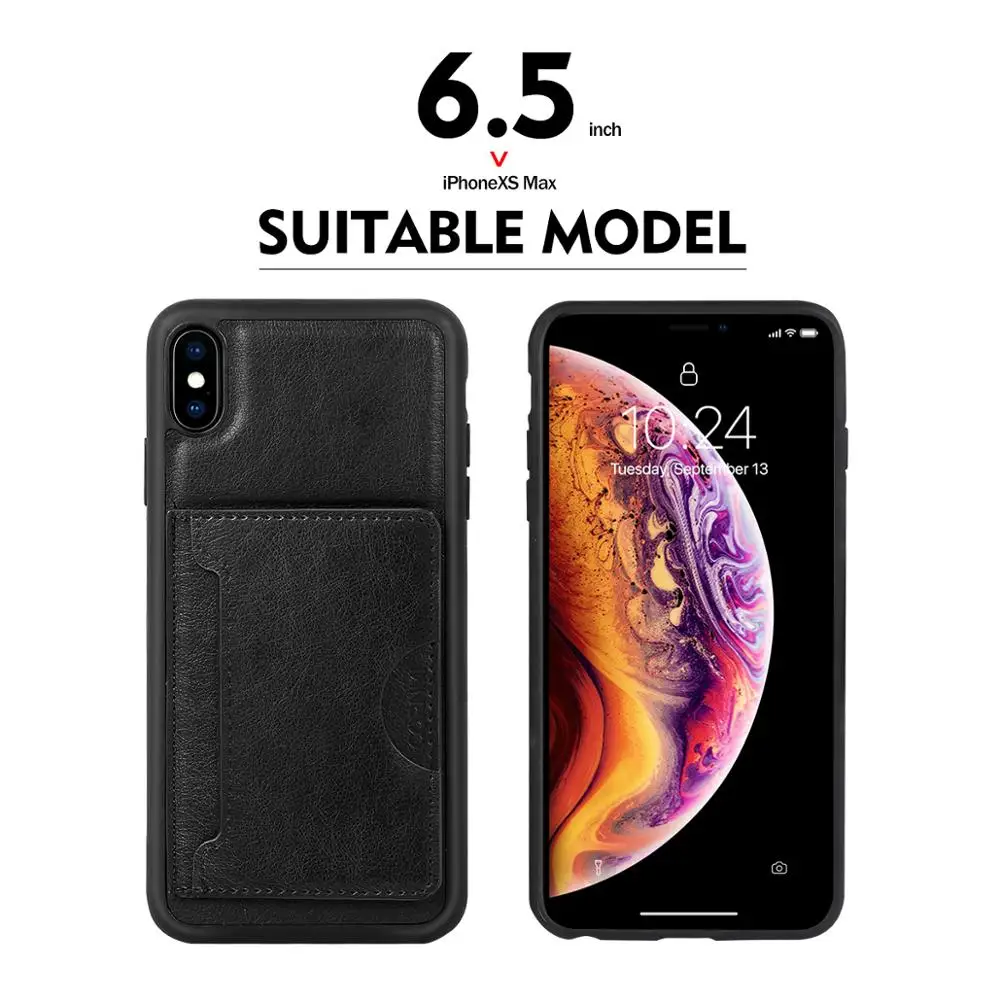 Кожаный флип-чехол CORNMI для iPhone XS MAX чехол на молнии кошелек сумка телефона с