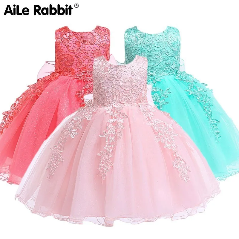 AiLe Rabbit Ins2019Baby/Одежда для маленьких девочек свадебное платье-пачка принцессы
