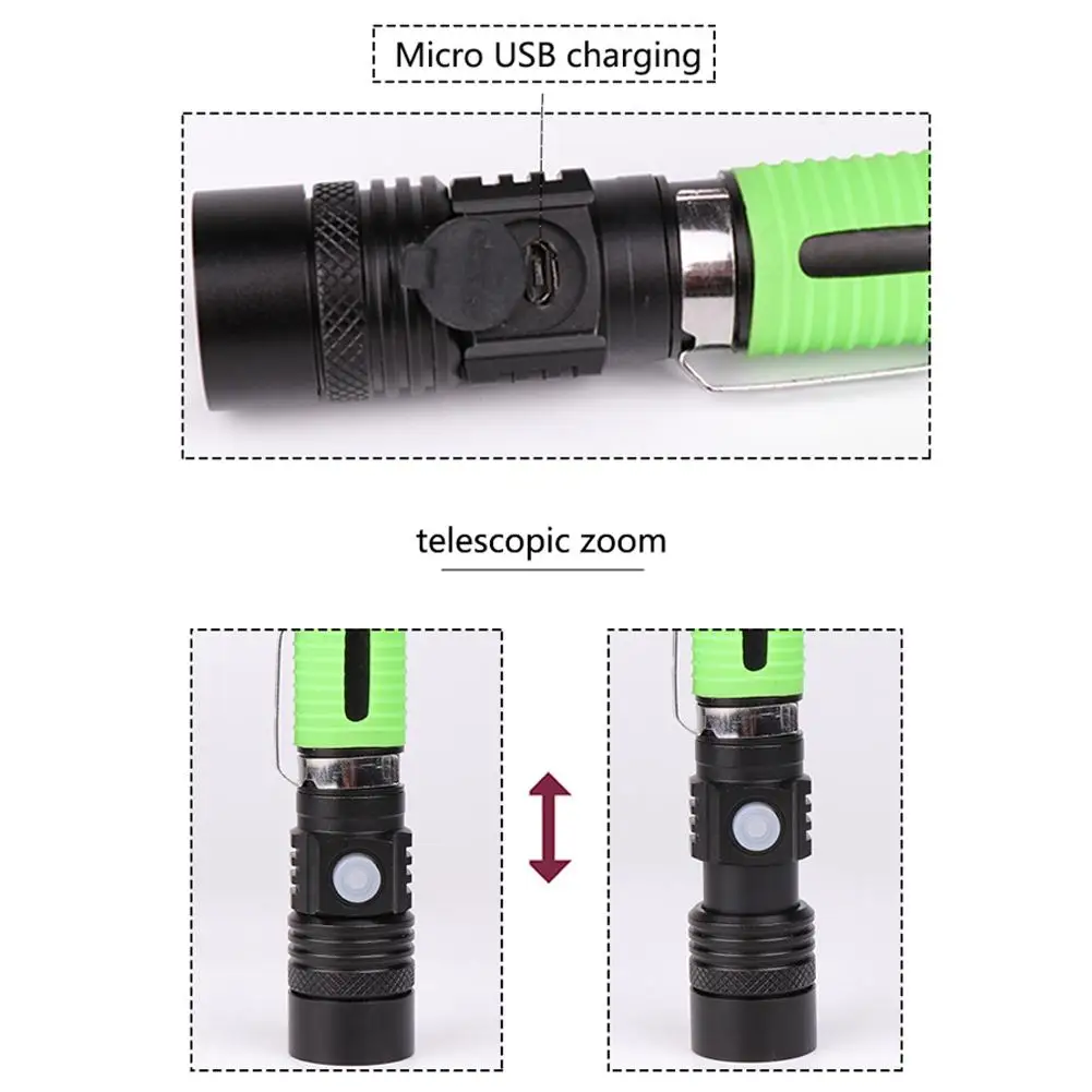 Портативная светодиодная многофункциональная лампа T6 Torchlight уличный Usb