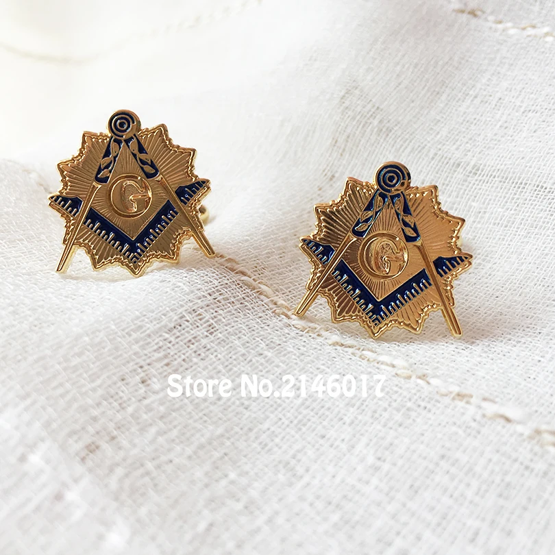 Запонки Masonic 100 пар золотистые мягкие эмалевые запонки для совместного