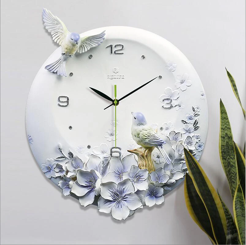 Минималистичные креативные тисненые европейские настенные часы для дома декор