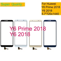 10pcslot touchscreen for huawei y6 prime 2018 atu l31 touch screen y6 2018 touch panel sensor digitizer front glass outer lens