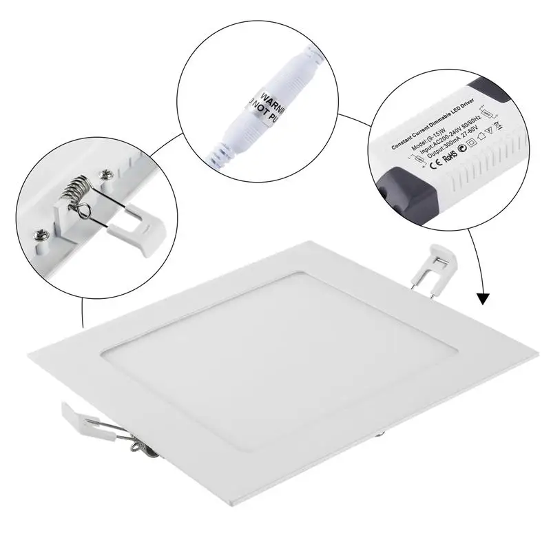 6 ваттов 9 12 светодиодные Панель светильник с регулируемой яркостью Led Decoracion