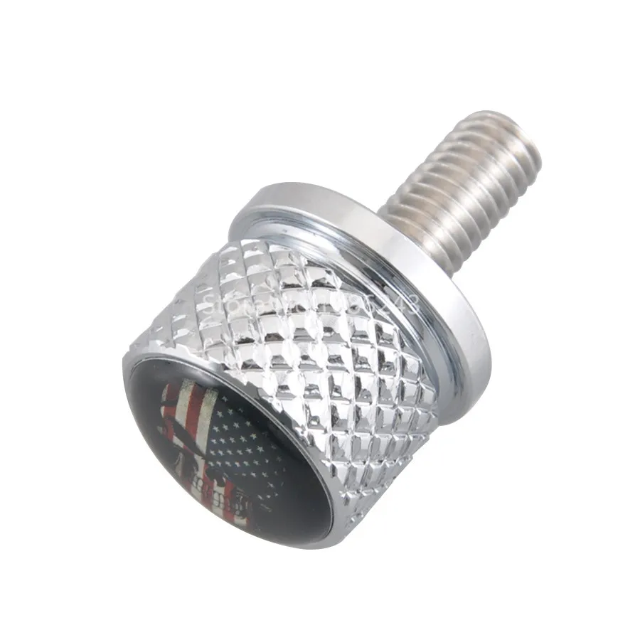 Chrome 8mm Quick Release Skull US Flag Seat Bolt Screw Fit For Victory Cross 2014-up 15 16 17 18 | Автомобили и мотоциклы