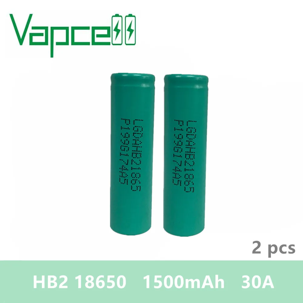 Бесплатная доставка 2 шт. батарея VAPCELL 18650 1500 мАч 30 А литиевая аккумуляторная HB2