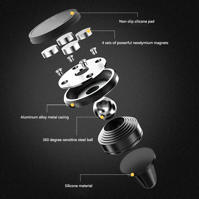 

car styling Multi-function phone magnetic bracket mobile phone ring buckle for Nissan qashqai tiida almera juke primera x-trail