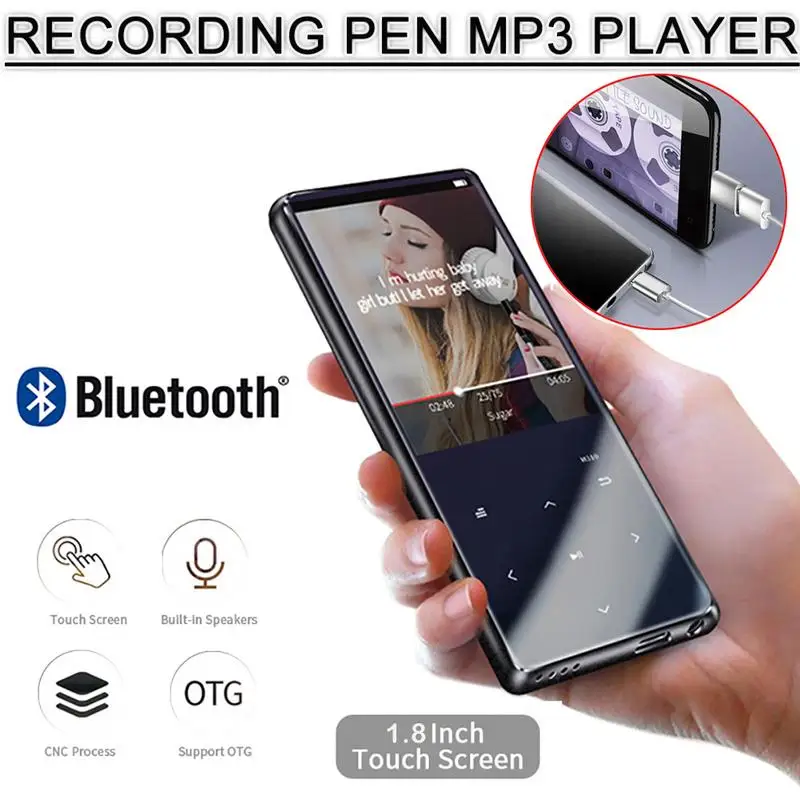 MP4 плеер Bluetooth M13 MP3 мини без потерь HIFI 5D сенсорный экран портативный Новый MP5 Walkman