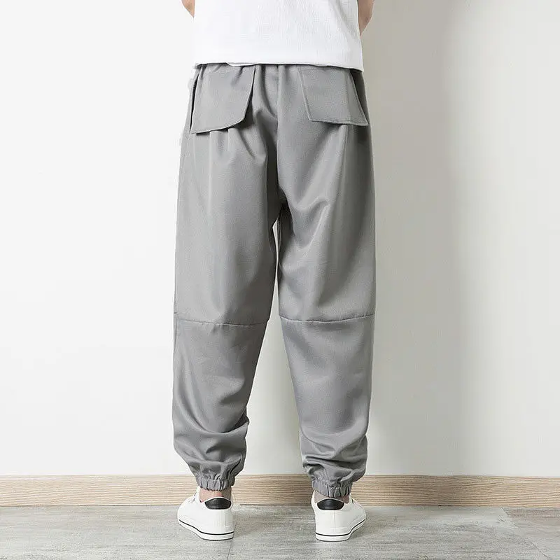 

New 2018 Autumn Men Casual Tracksuit Long Harem Pants Loose Pockets Trousers Hot M-XL For 3 Colors