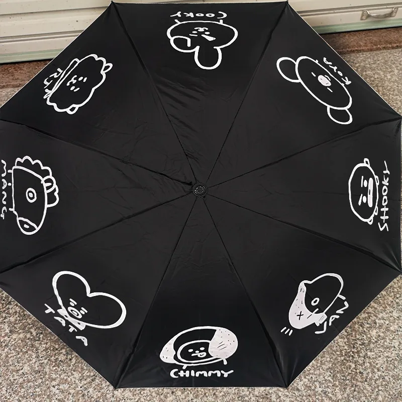 BT21 Hot Sale Kpop Fashion BTS Bangtan Boys Jimin Suga Jungkook V RM JIN Umbrella Rain Women parasol | Дом и сад
