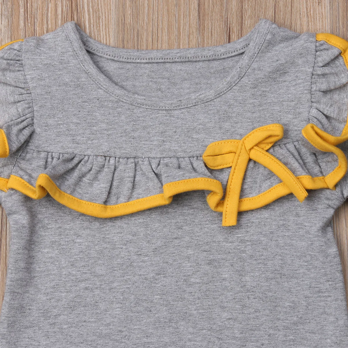 Kids Baby Big Little Sister Brother Short Sleeve T shirt Bow tie Ruffle Tops Shorts Outfit Clothes Summer Set |