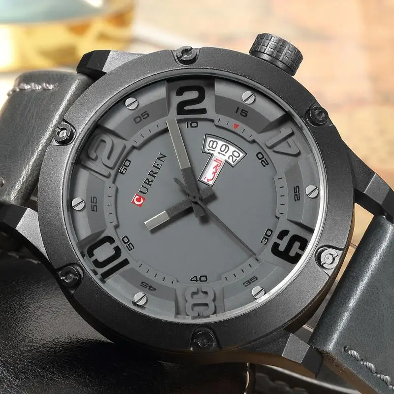 CURREN 2019 модный топ новинка роскошный бренд Relogio Masculino неделя дата Diaplay кожаный