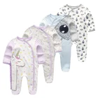 Комбинезон детский с единорогом, 1-2 шт., для девочек, хлопковый