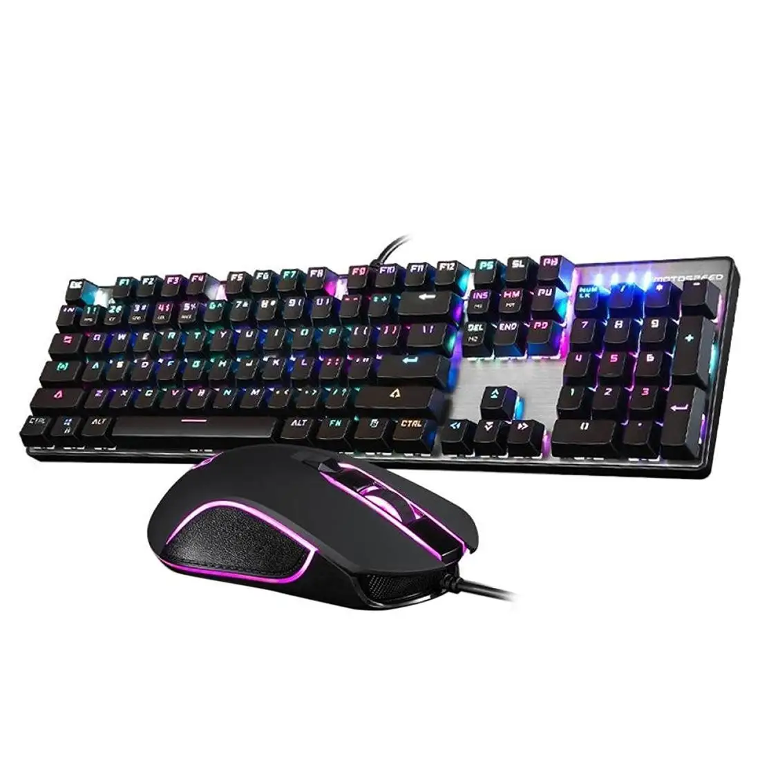 Motospeed CK888 Игровой Набор клавиатуры и мыши с радужной подсветкой для рабочего