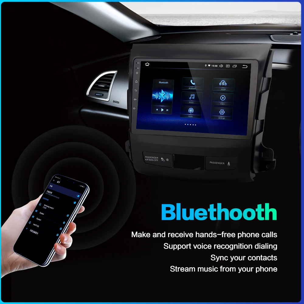 Dasaita автомобиля 1 Din TDA7850 Android 9,0 для Mitsubishi Outlander 2008 2009 2010 2011 DSP 4G Оперативная память HDMI Автомобильный стерео мульти Сенсорный экран