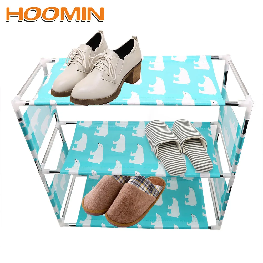 HOOMIN простой стеллаж для обуви DIY хранения полка легко устанавливается