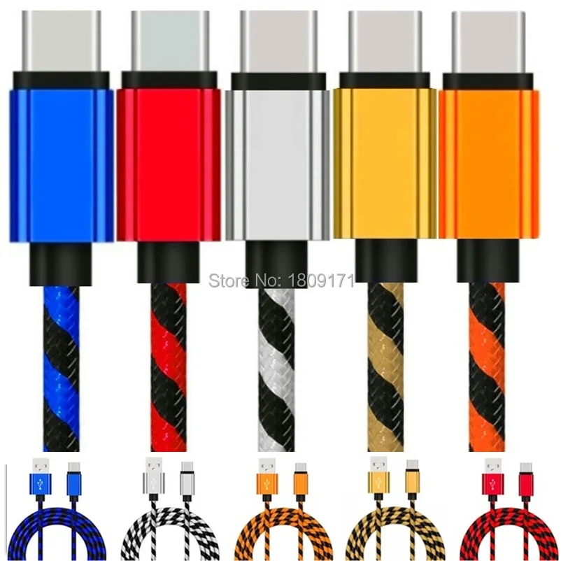 1 м 25 см 2A быстрой зарядки USB кабель с нейлоновой оплеткой из алюминиевого сплава