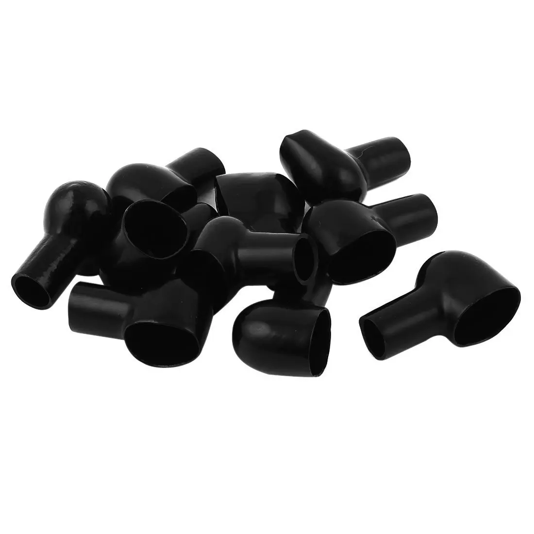 10 x Black Soft Plastic Smoking Pipe Shaped Battery Terminal Caps Boots | Безопасность и защита