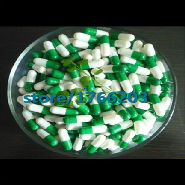 100 pcs 1# green-white empty gelatin capsules sizes 1( joined or seperated available) | Красота и здоровье