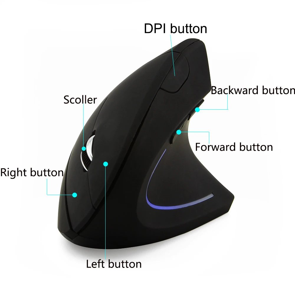 Вертикальная Эргономичная Беспроводная Bluetooth мышь CHYI 1600 точек/дюйм оптическая