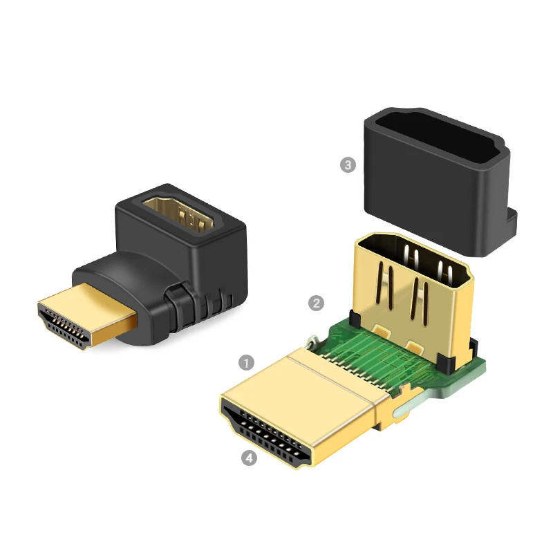 HDMI адаптер Мужской к Женский конвертер переключатель Jack 4 K удлинитель 270 90