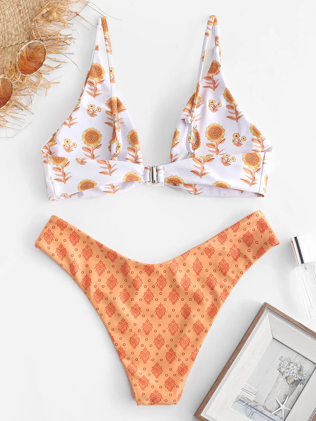 ZAFUL Women Swimsuit Bikinis 2019 Mujer WWomen'S Bikini Cut Flower Two Piece Pushups Swimwear Beachwear |