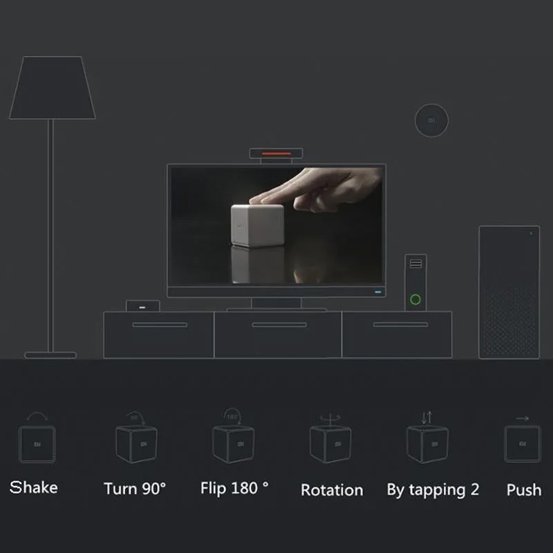 Xiaomi Aqara Cube Smart Home Controller Zigbee Version Controlled By 6 Actions For Device Work with Mijia App | Электроника
