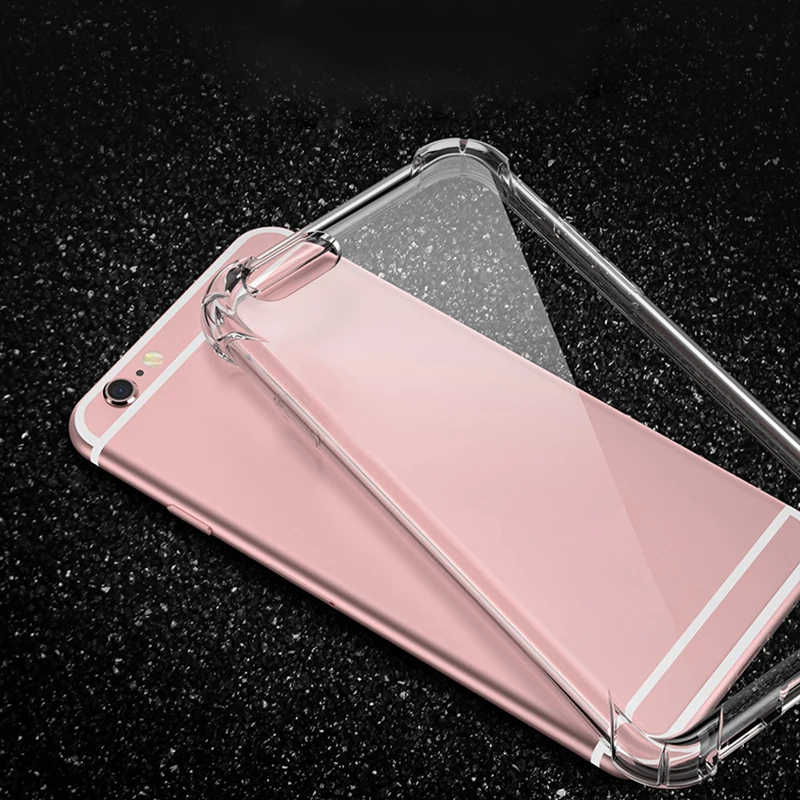 Чехол для iPhone X XS Max XR Прозрачная силиконовая ТПУ Ясно анти шок Fundas чехол Apple 8 7 6 S Plus