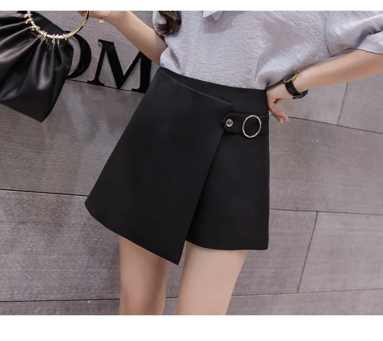 La MaxZa Chiffon Wild Culottes Summer Shorts for Women Home High Waisted Casual Short Feminino Zipper Fly Korean Woman | Женская одежда