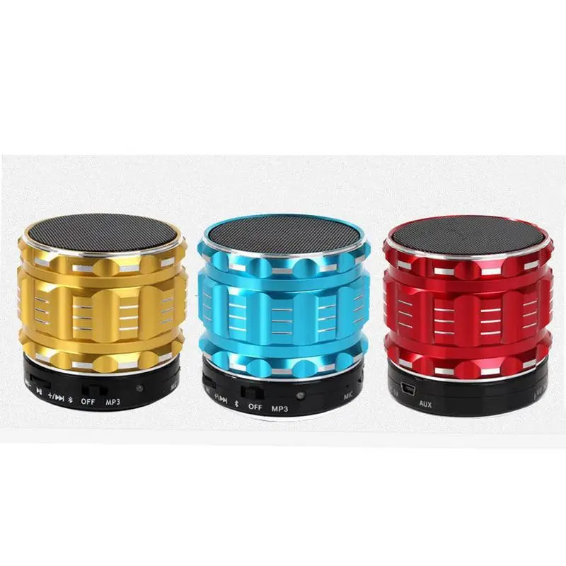 Metal Wireless Bluetooth Speaker Mini Hands-free Dialogue Mobile Phones Tablets Universal Loundspeaker With USB Charging Cable |